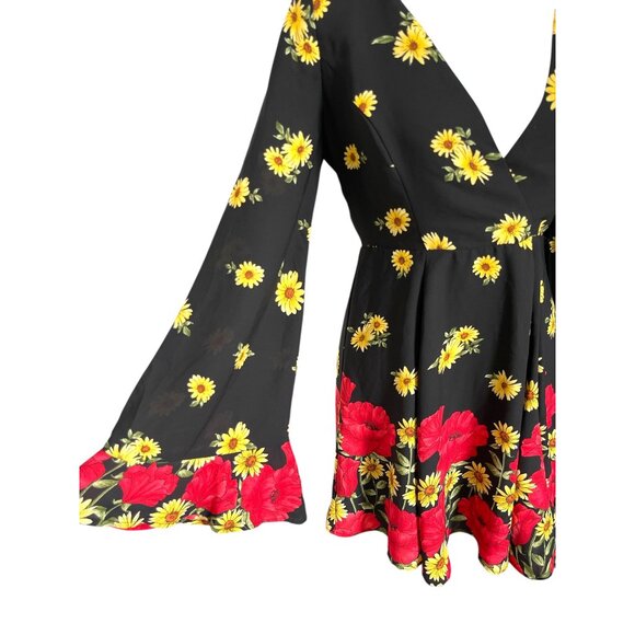 Forever 21 Floral Knee-Length Dress Women’s Casual Spring/Summer Dress Size Medi - Picture 2 of 11